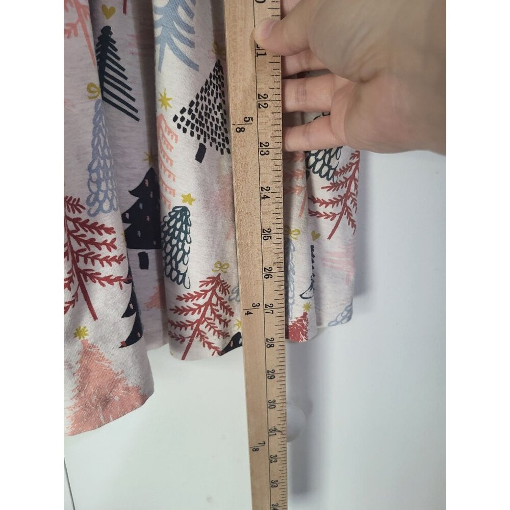 Hanna Andersson Christmas Tree Dress SZ 8/ 130 Aspen Celebration Skater Pockets - Picture 6 of 7